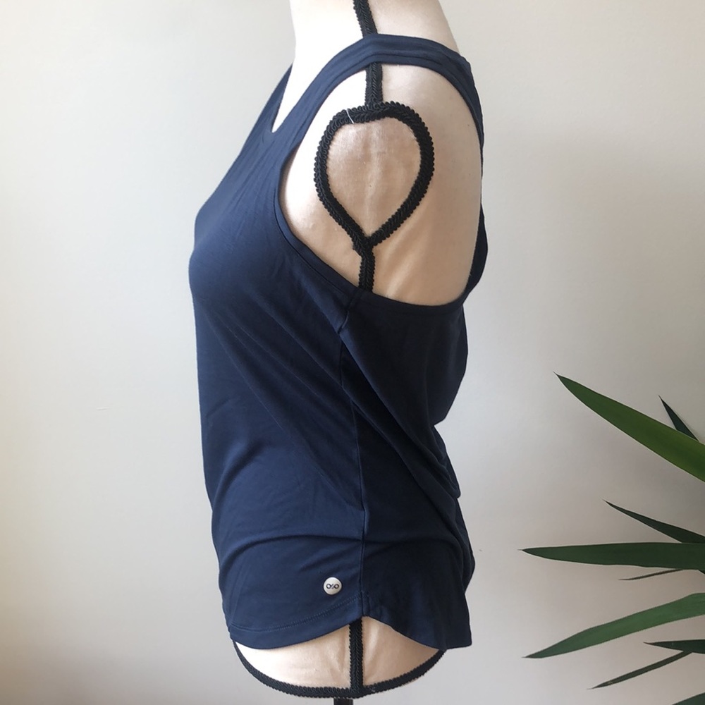 Navy Racerback Tank - Picture 2 of 4